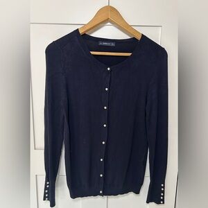 Zara Navy Blue Knit Sweater